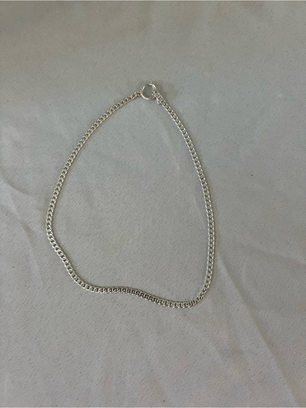 Silver Cuban Link Chain Necklace 18” Minimalist Women’s Jewelry - Picture 3 of 5